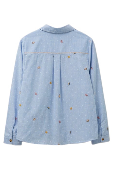 MAPLE EMBROIDERED SHIRT BLUE 4
