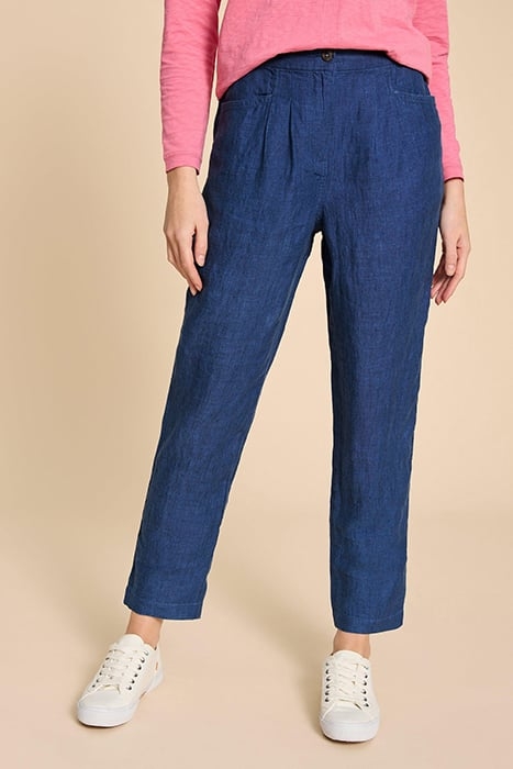 ROWENA LINEN TROUSER DARK NAVY 1