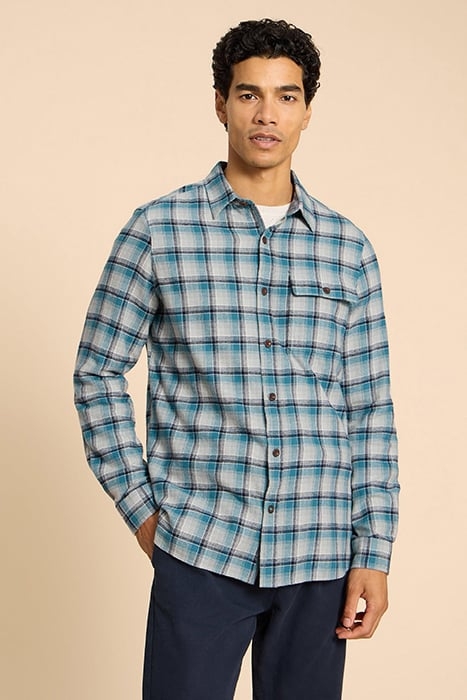 SHEERAN CHECKED SHIRT BLUE 1