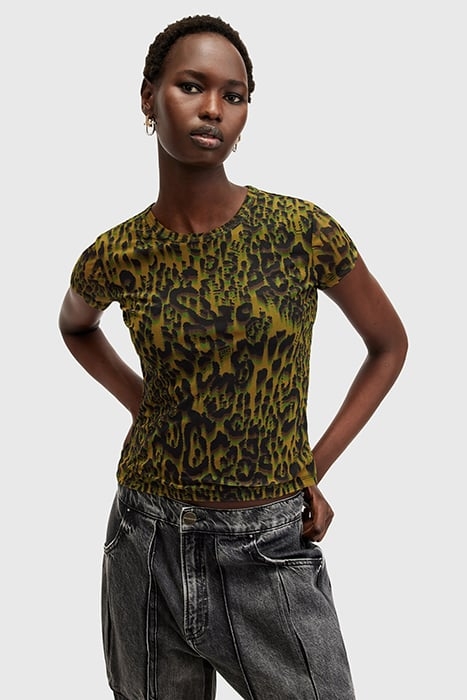 ELLIE MESH TEE TERESA KHAKI GREEN 1