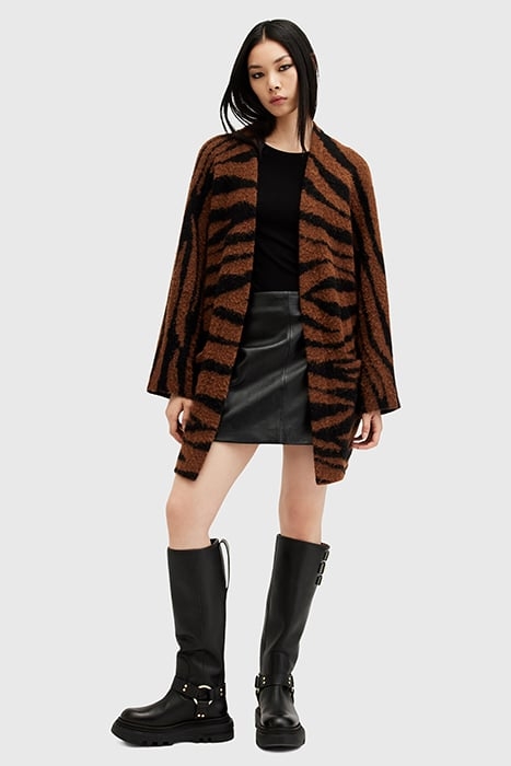 ZOE TIGER CARDIGAN SUGAR BROWN 3