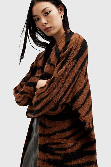 ZOE TIGER CARDIGAN SUGAR BROWN 7