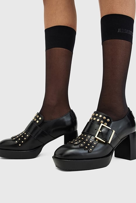 ZIA STUD LOAFER BLACK SHINE 2