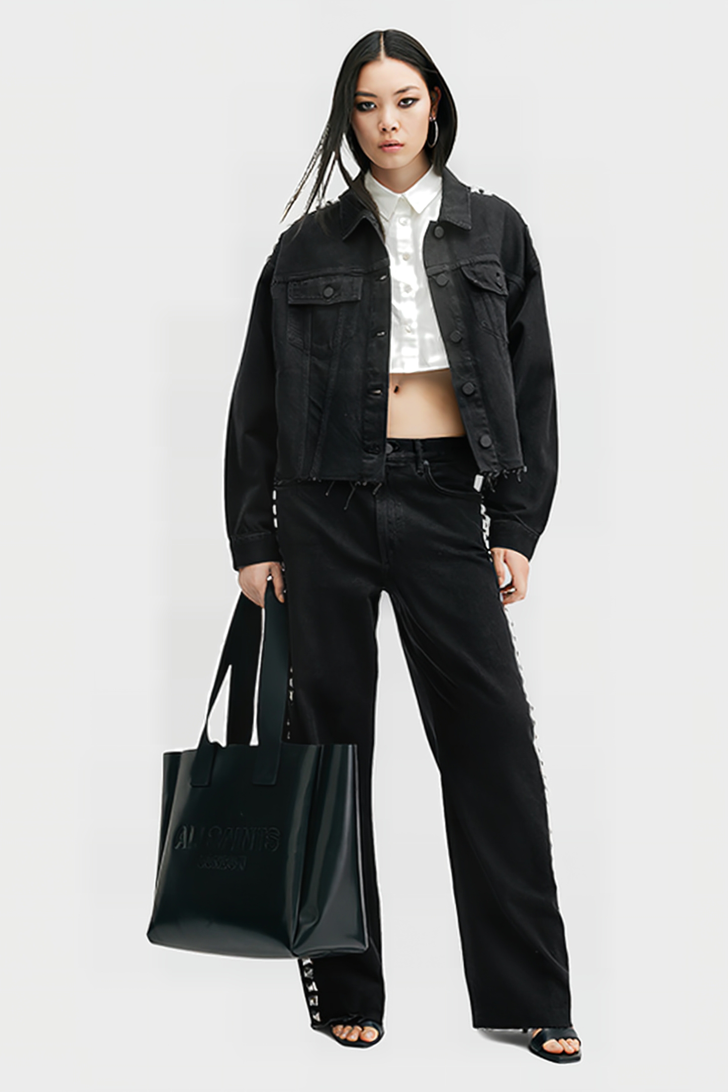 PIPER STUD SHACKET BLACK 3