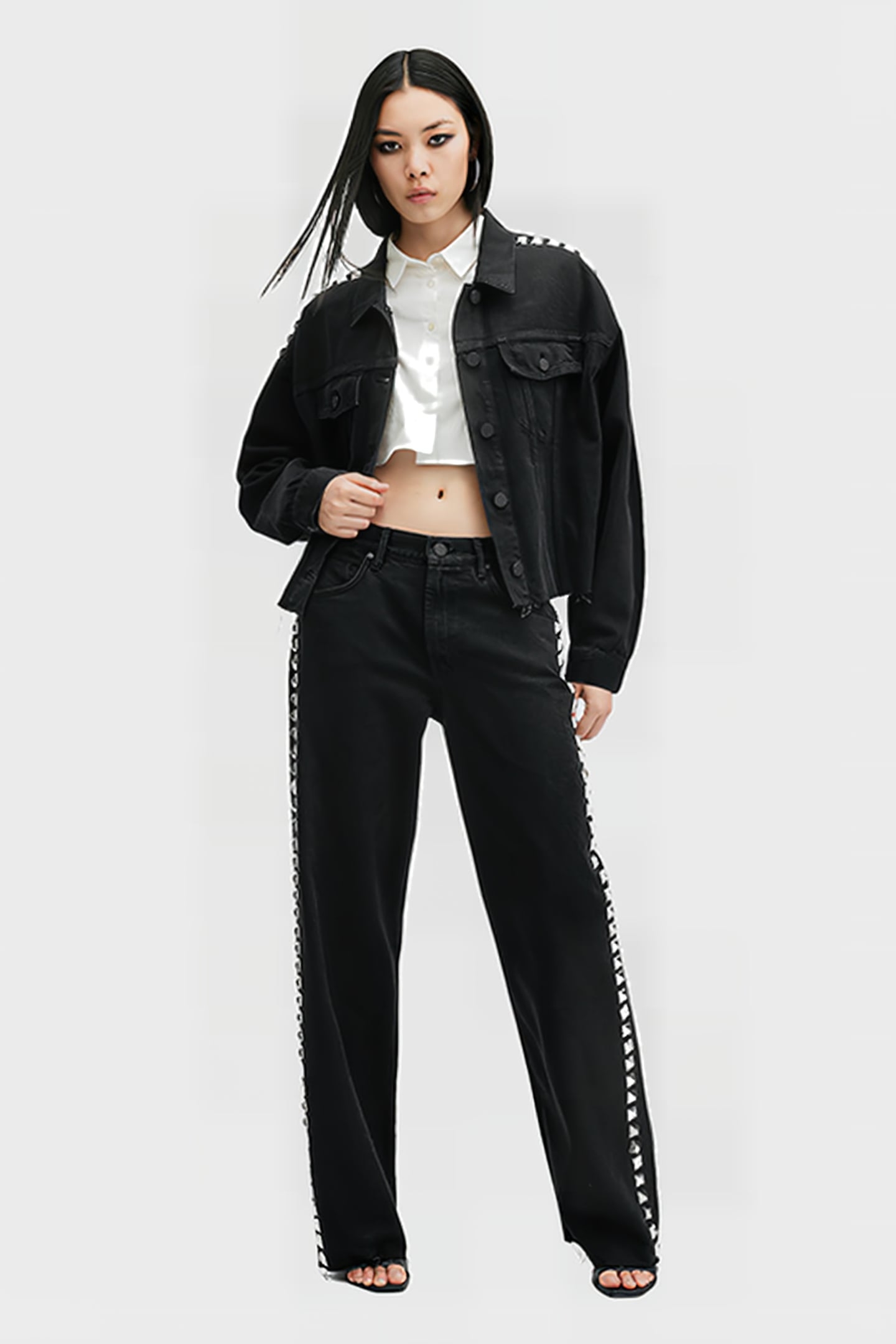 PIPER STUD SHACKET BLACK 5