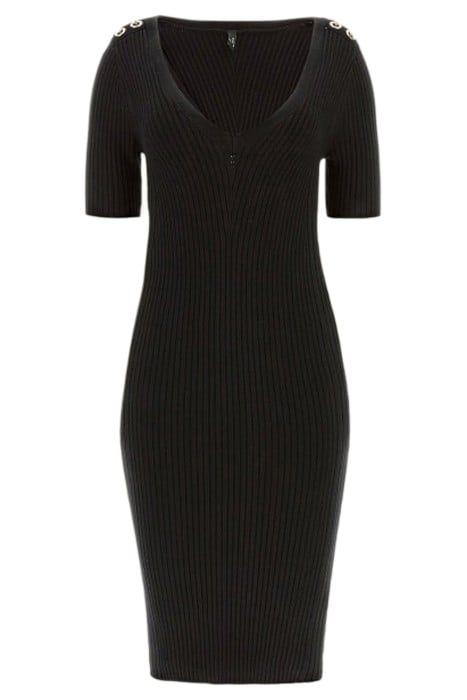 ALICE SS V NECK SWEA JET BLACK A996 3