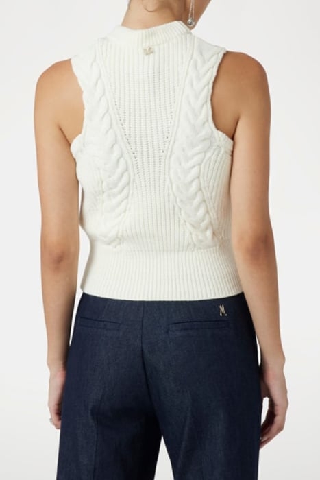 OZUNA SWEATER VEST PALE KNITTED PEARL 2