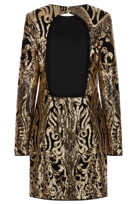 ISLA SEQUIN DRESS BLACK GOLD 5