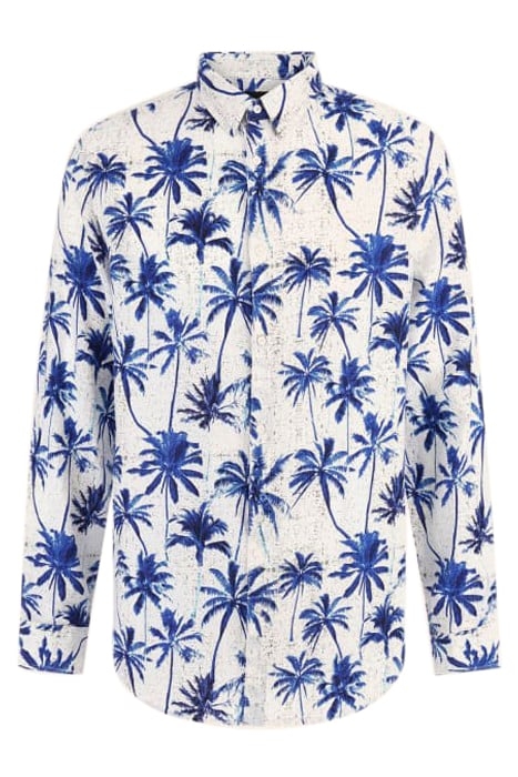 JOE COLLAR NOTCHE BLUE PALM CASUAL SHIRT PRINT 4