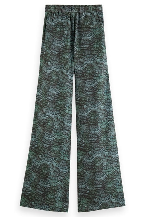ELENI - HIGH RISE WIDE LEG PYJAMA PANTS FEATHER BOTTLE GREEN 5
