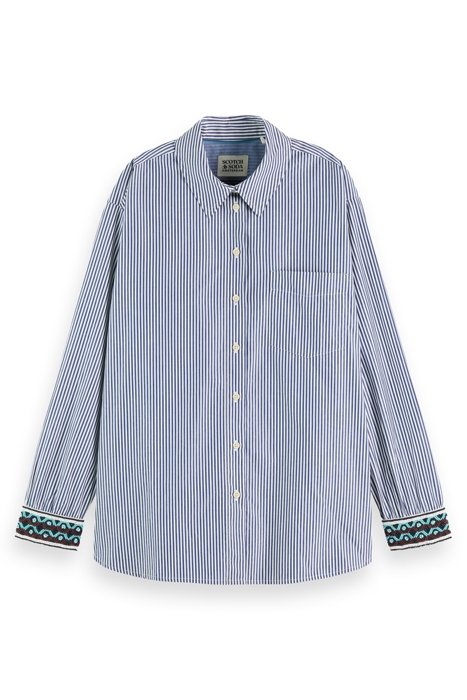 OVERSIZED SHIRT WITH POCKET MARINE STRIPE 4