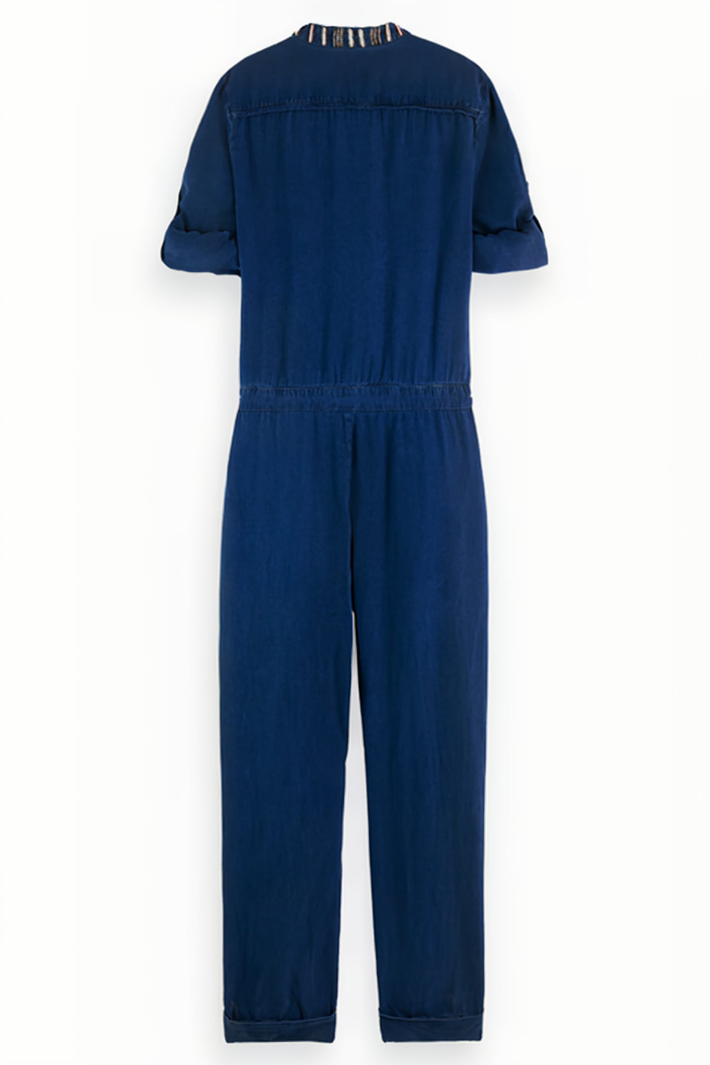 INDIGO TENCEL DENIM WASHED ALL IN ONE WITH BEADING DETAILS I 4