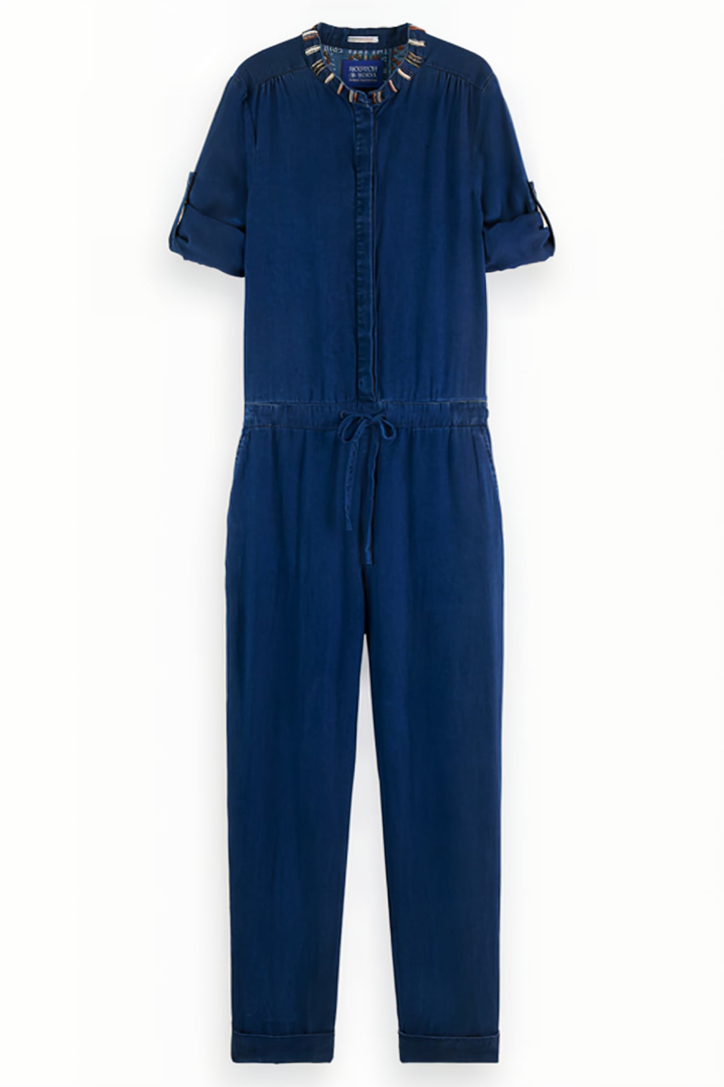 INDIGO TENCEL DENIM WASHED ALL IN ONE WITH BEADING DETAILS I 3