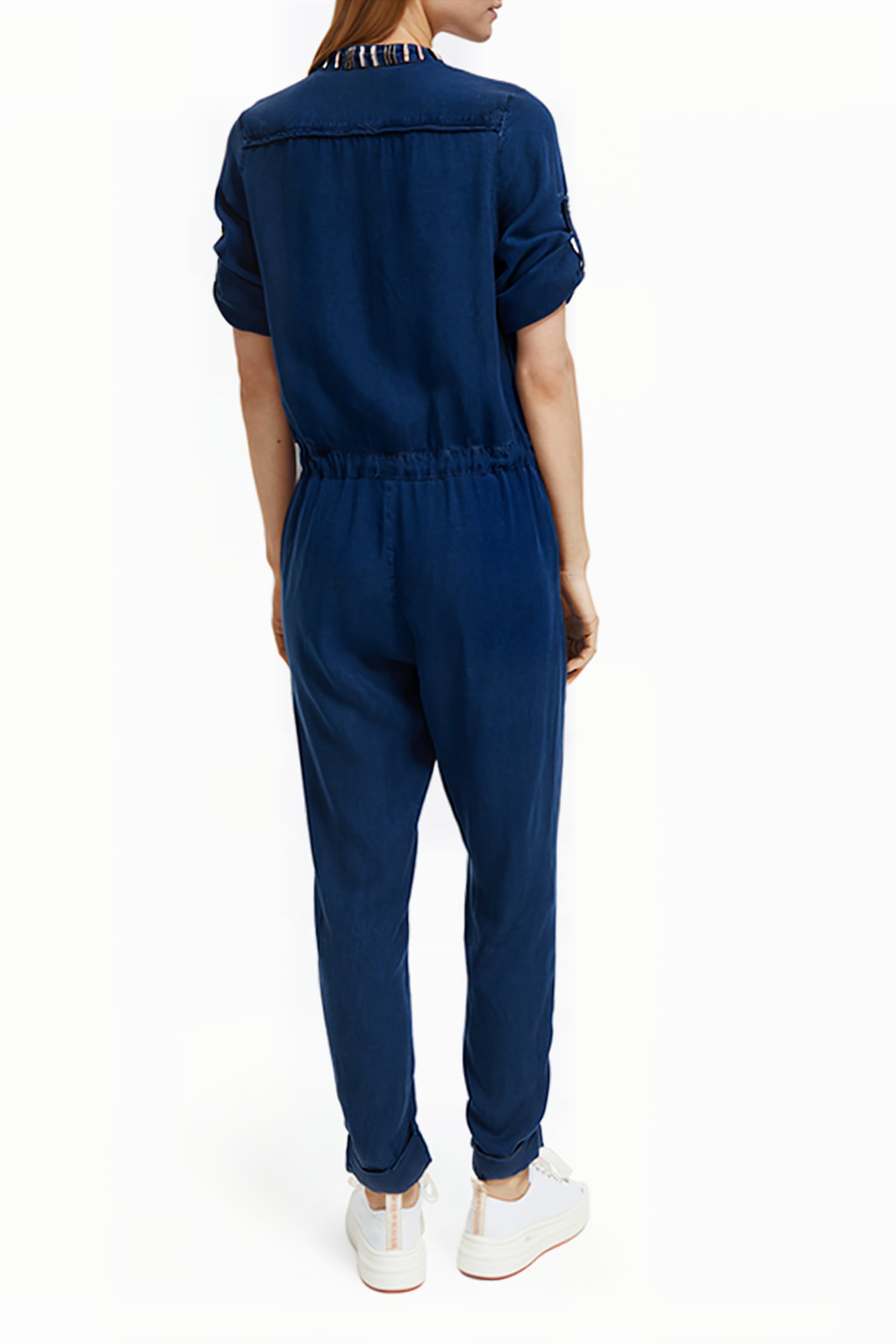 INDIGO TENCEL DENIM WASHED ALL IN ONE WITH BEADING DETAILS I 2