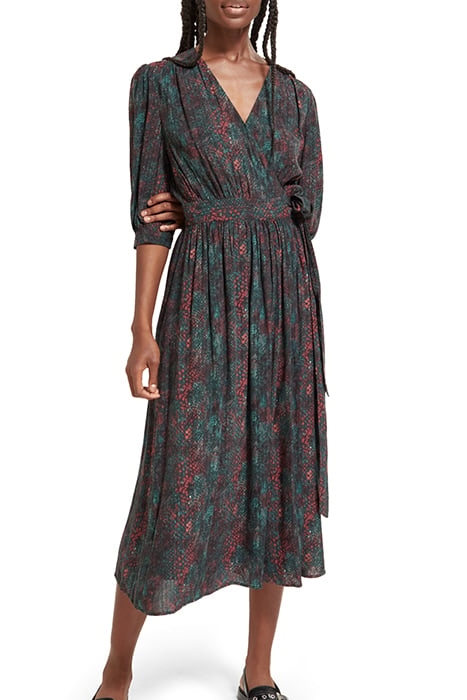MIDI WRAP DRESS SNAKE 1
