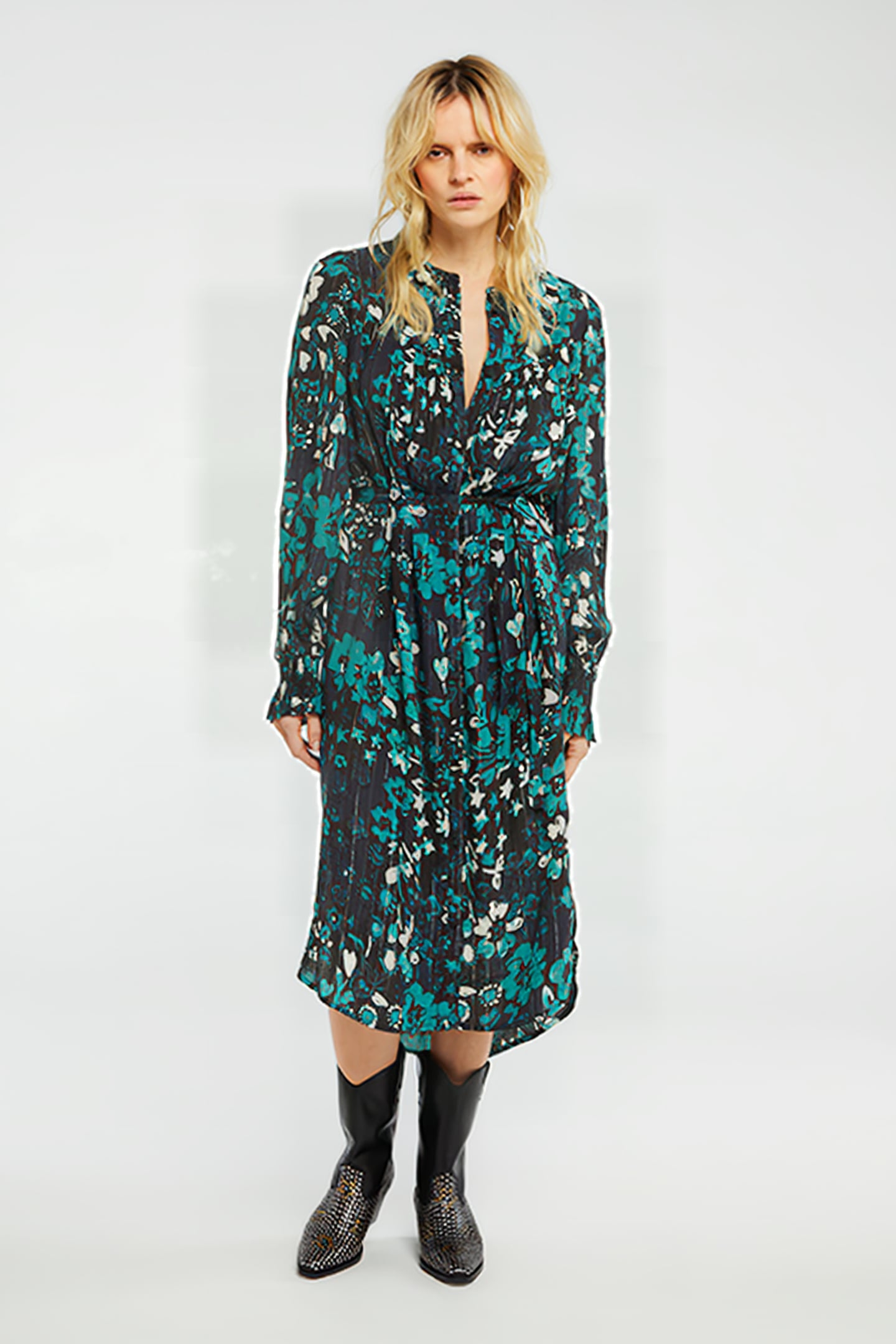 WILLOW DRESS BLACK/KEEP IT TEAL 1
