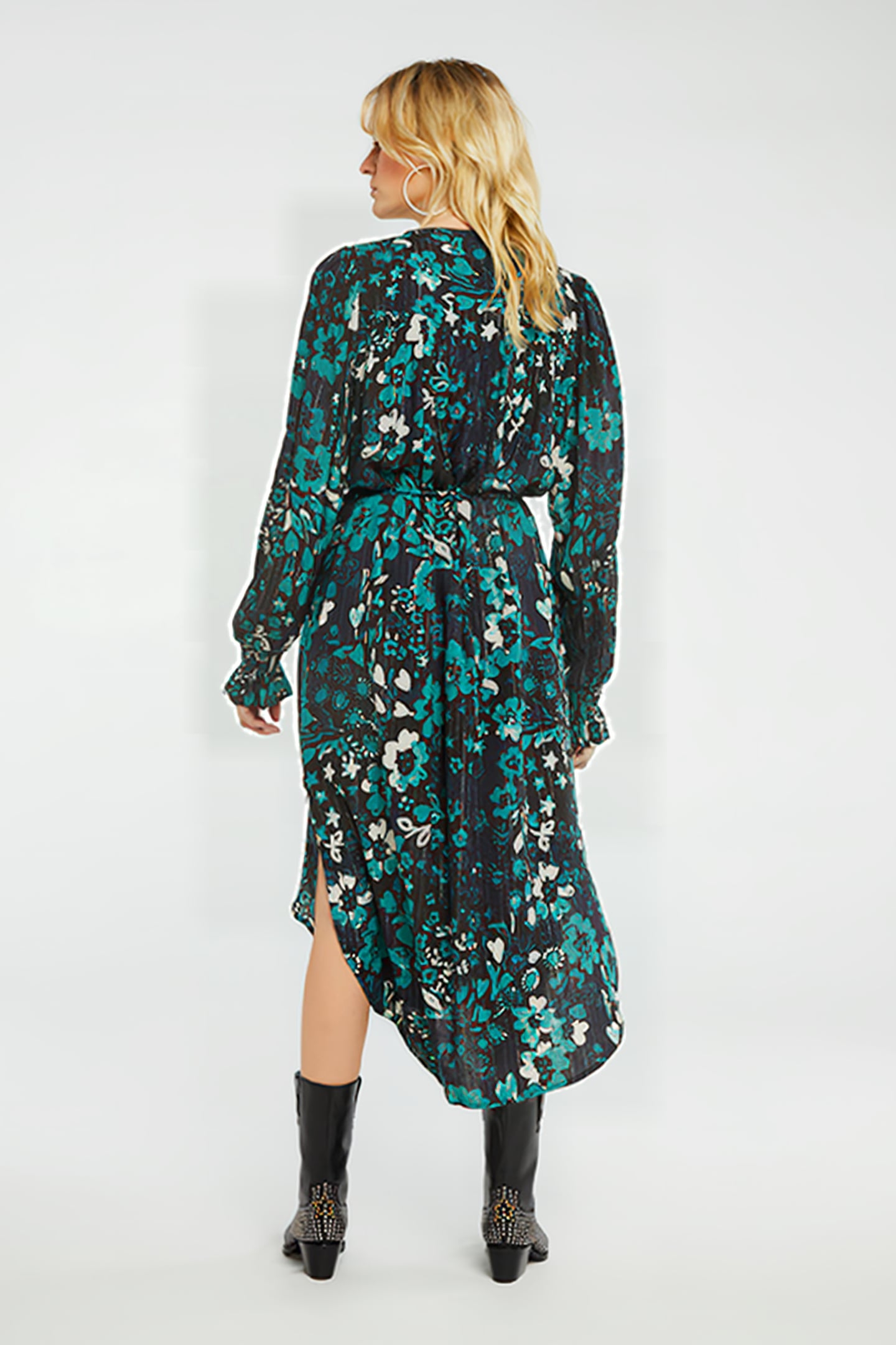 WILLOW DRESS BLACK/KEEP IT TEAL 2