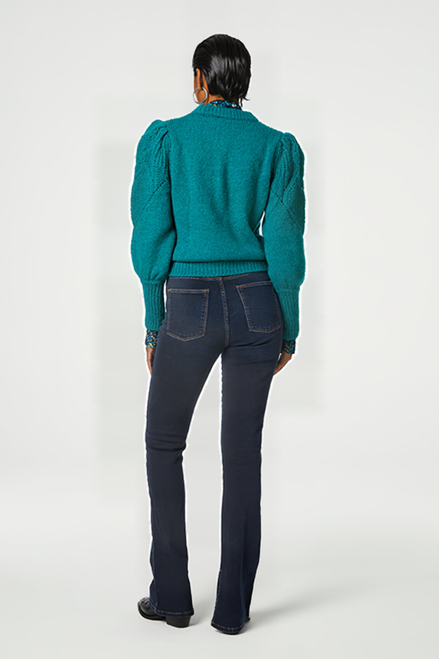 EVA SLIM SPLIT DARK MEDIUM DENIM 2