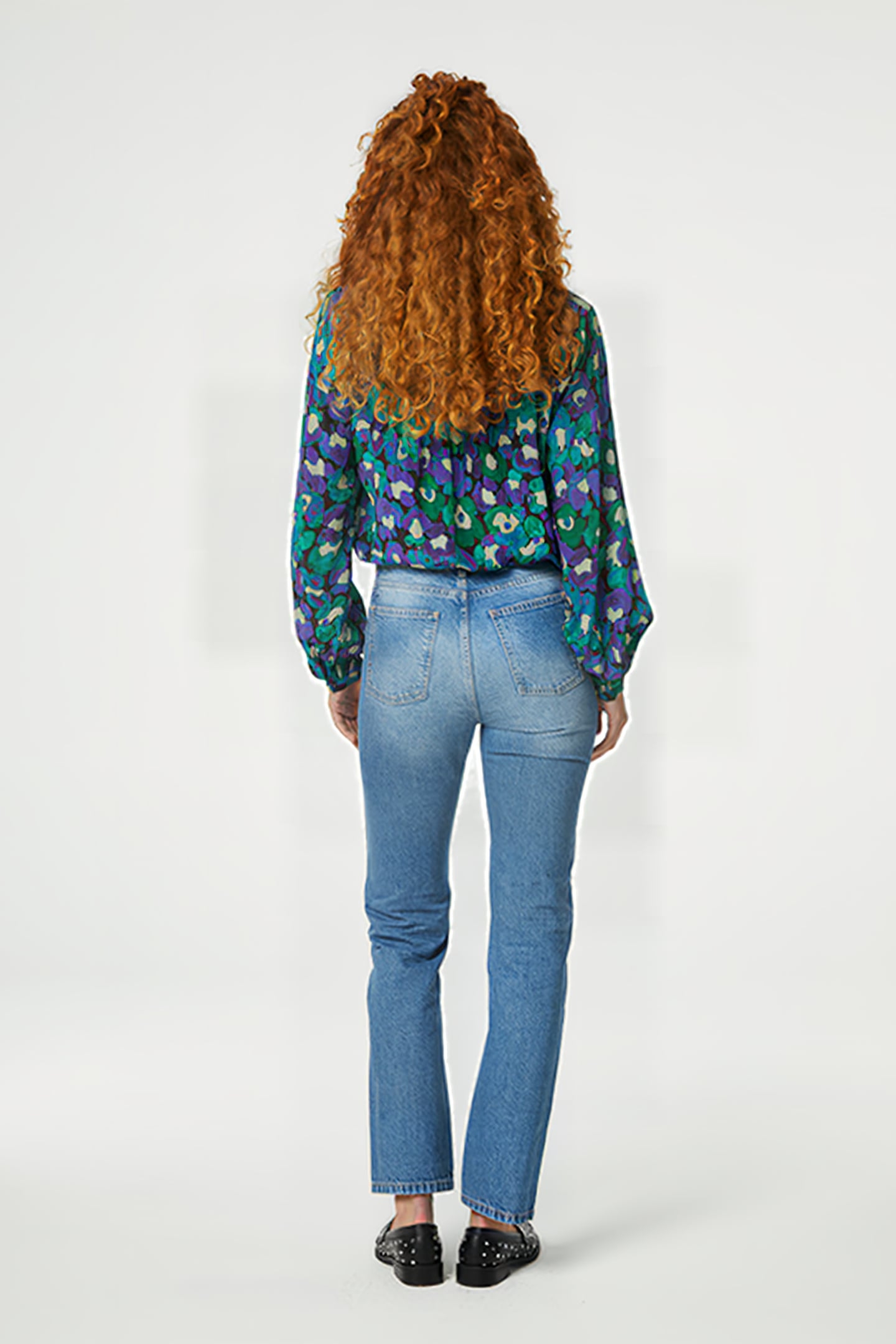 FRIDA BLOUSE GREEN ENVY/POPPY PUR 2