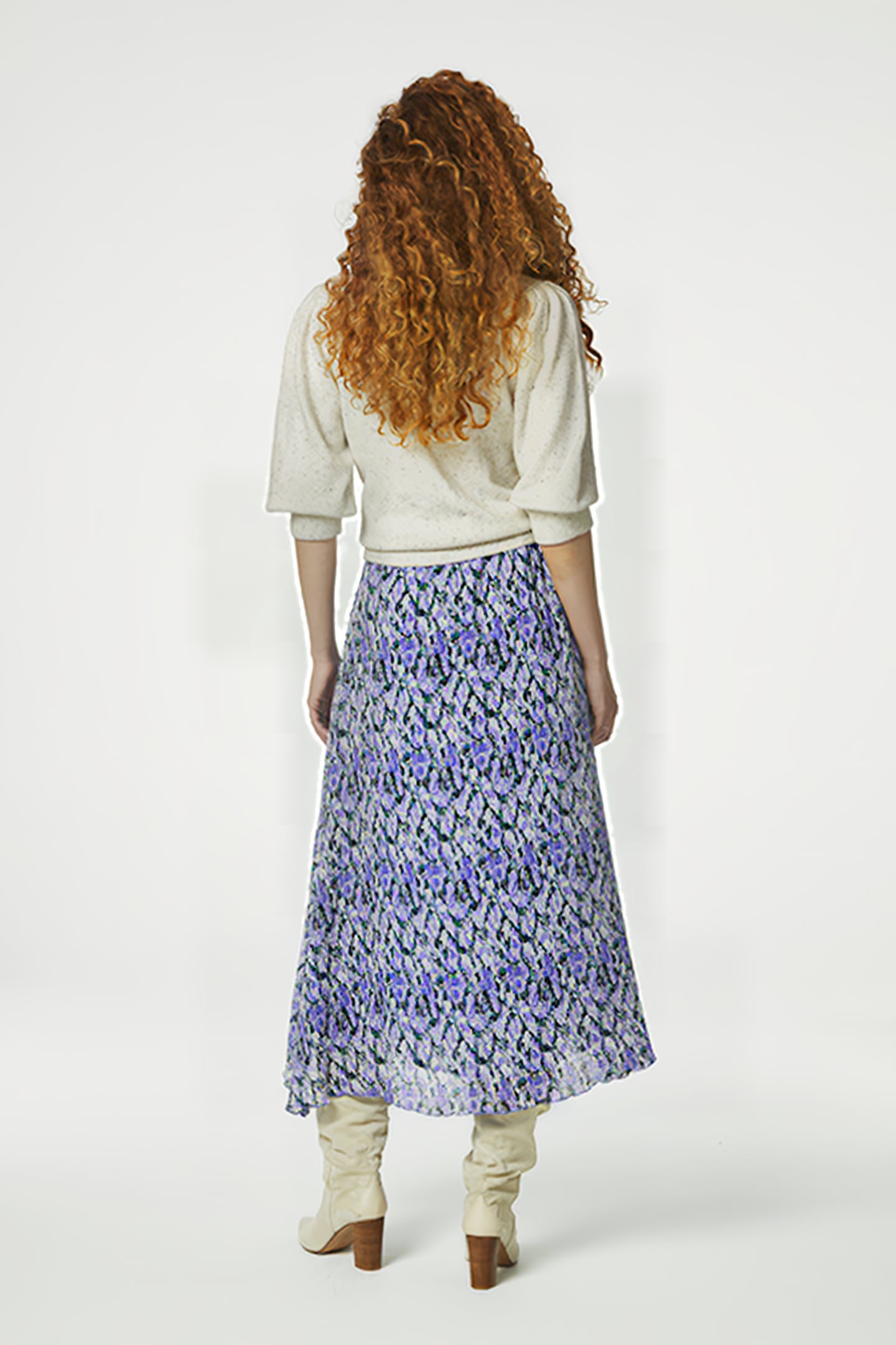 PIPPA SKIRT POPPY PURPLE/CREAM W 2