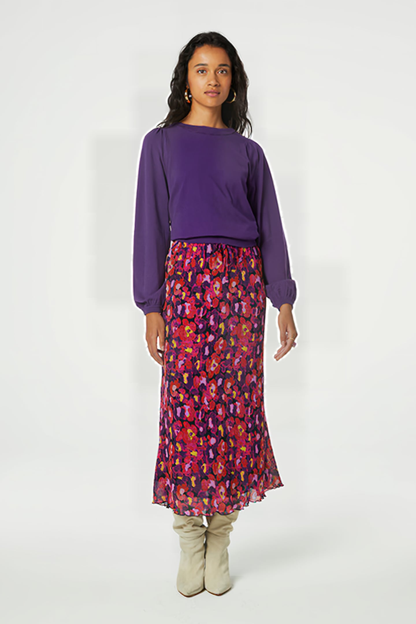 PIPPA SKIRT SUNSET ORANGE/BLACK 1