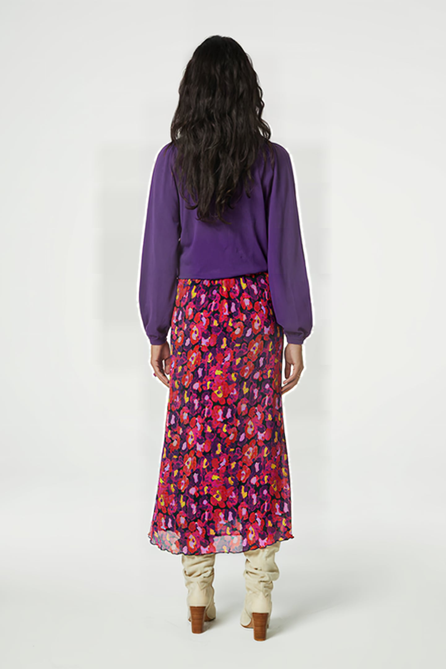 PIPPA SKIRT SUNSET ORANGE/BLACK 2