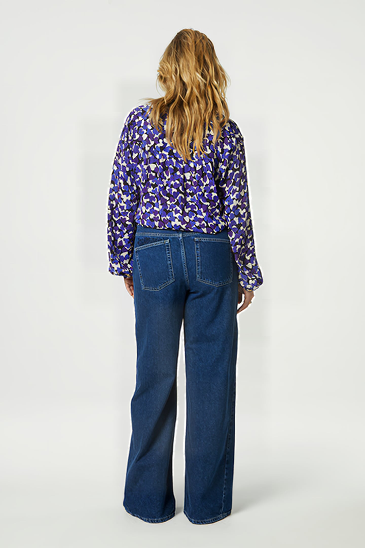 LIV BLOUSE BLACK/POPPY PURPLE 3