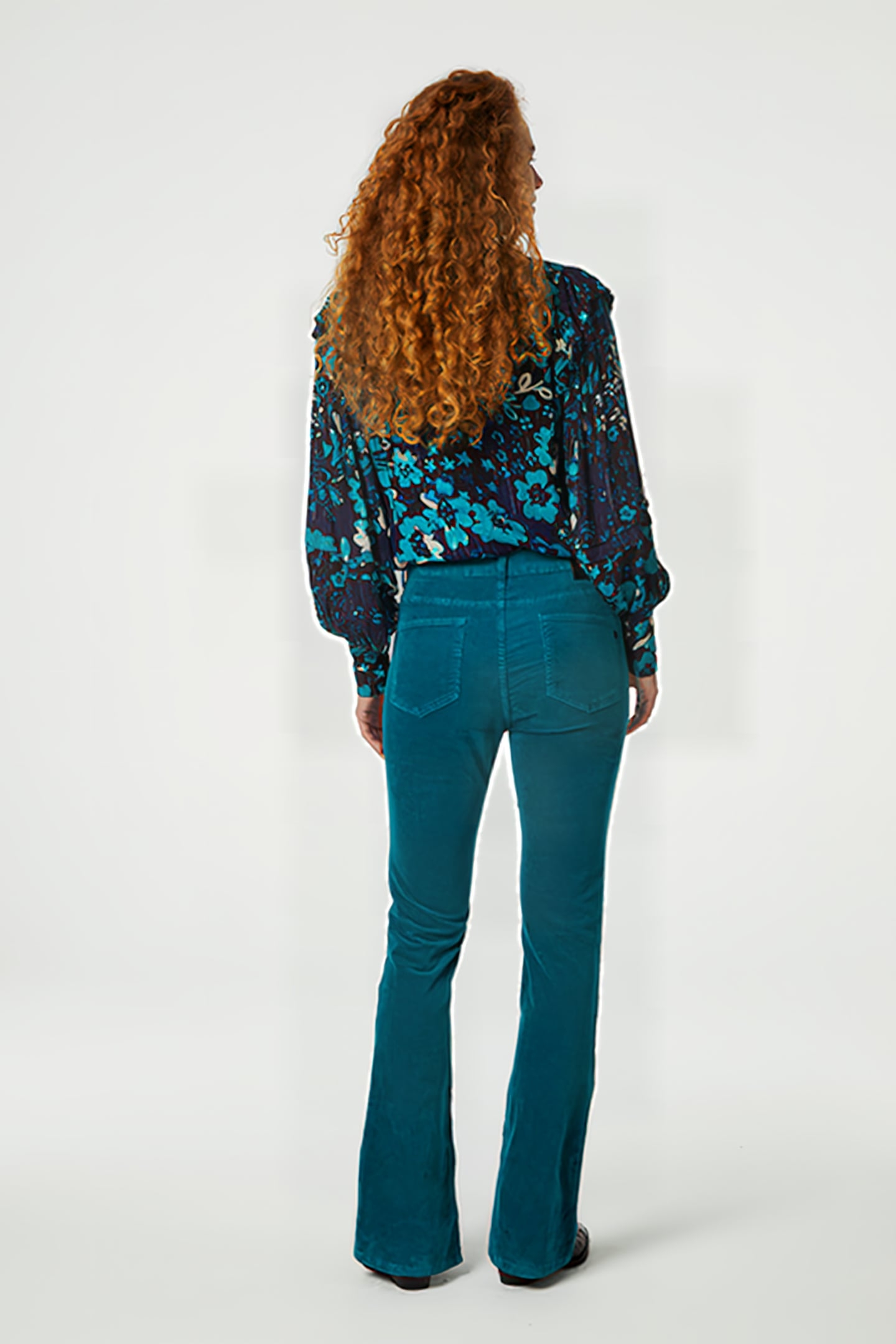 PHILO BLOUSE BLACK/KEEP IT TEAL 3