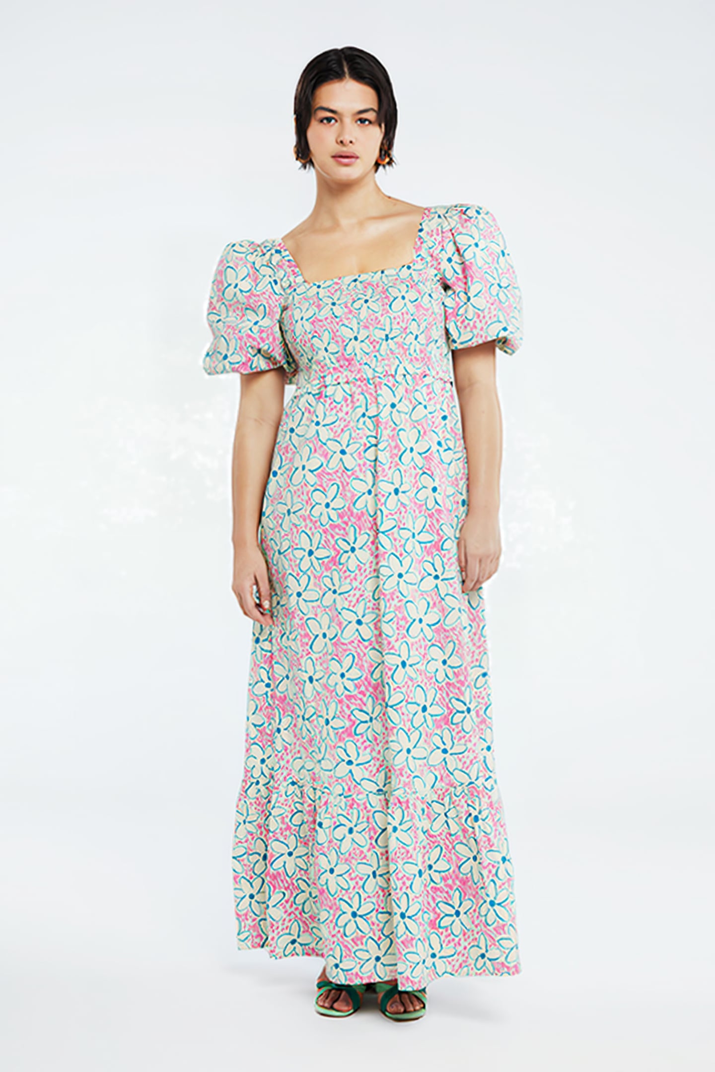CARLA DRESS CREAM WHITE/BUBBLE G 1