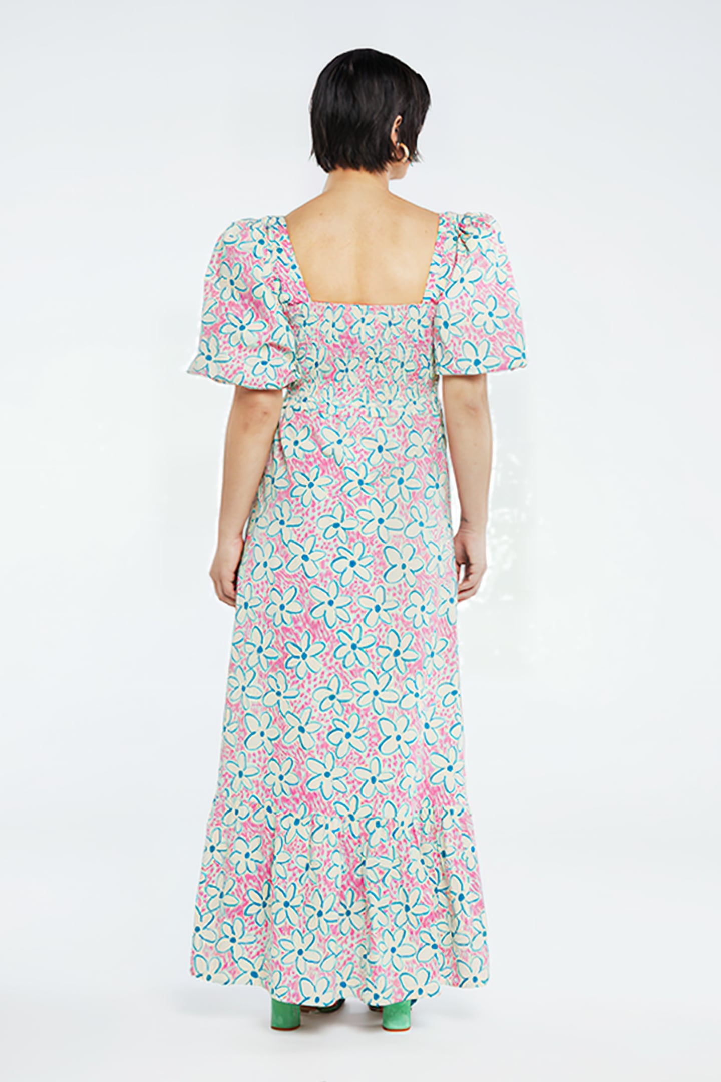 CARLA DRESS CREAM WHITE/BUBBLE G 2