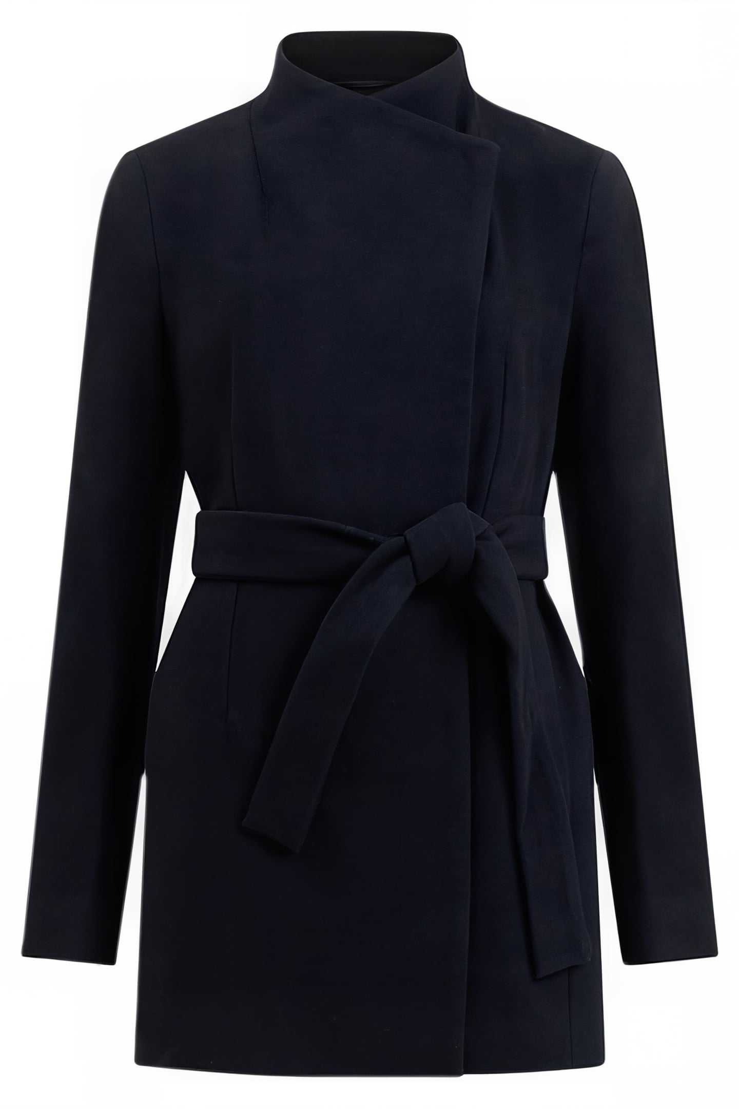 PLATFORM FELT CROSSOVER COAT BLACK 4