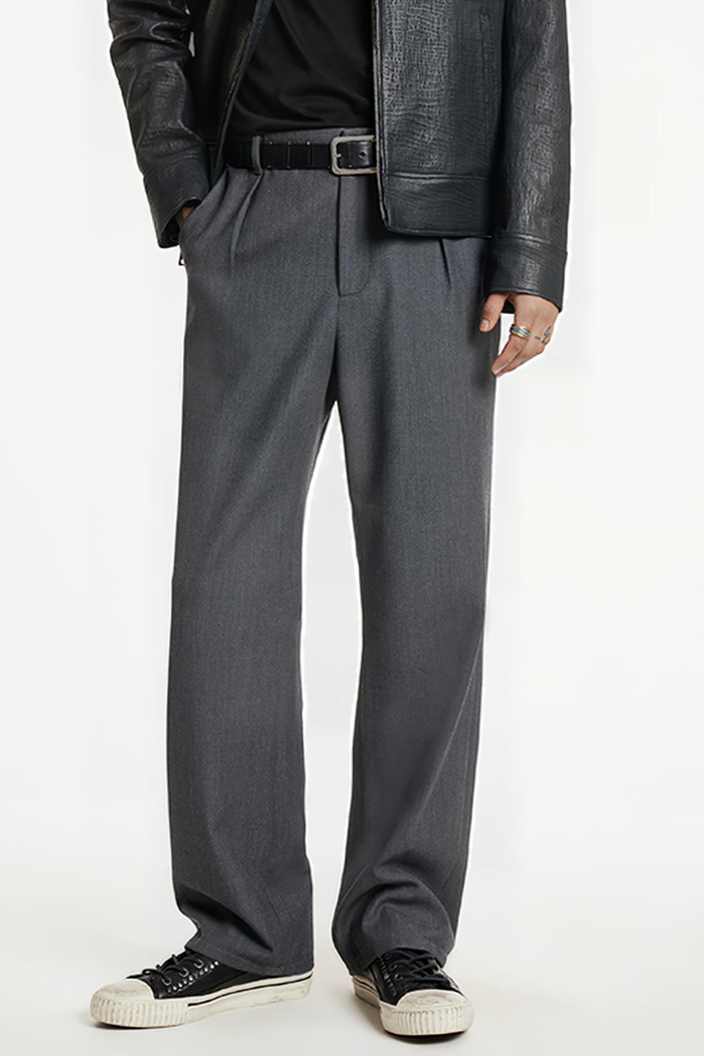 RELAX PANTS WITH WAIST BE IRON GREY 1