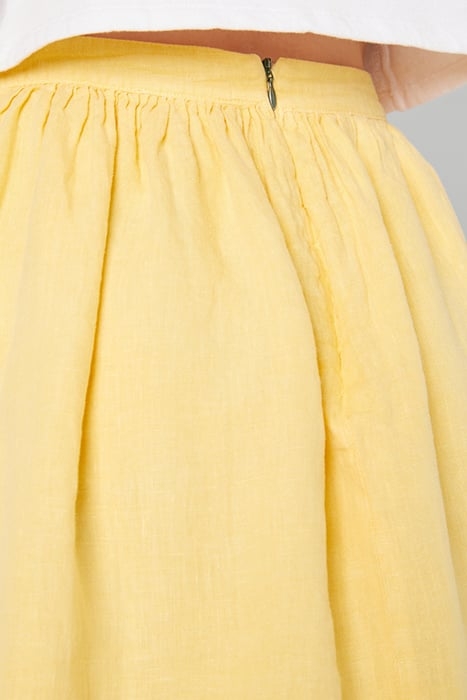 HIGH WAIST TRAPEZE ZIPPED SKIRT VANILLE 5