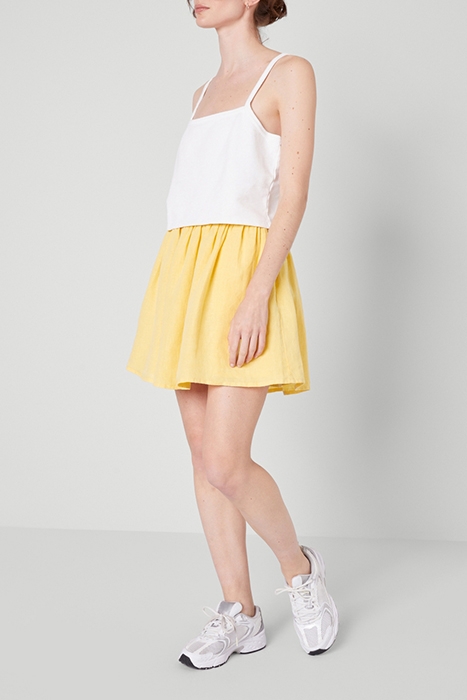 HIGH WAIST TRAPEZE ZIPPED SKIRT VANILLE 4