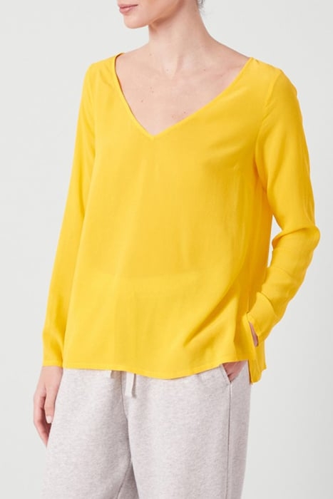 V COLLAR LONGSLEEVES TRAPEZE TOP MIMOSA 1