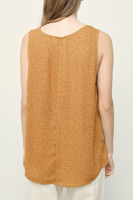 SLEEVLESS LOOSE PRINTED TOP DOUCETTE BEIGE 2