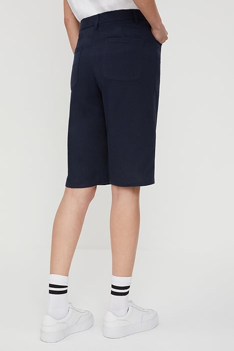 SHORT STRAIGHT-CUT BERMUDA SHORTS NAVY 2