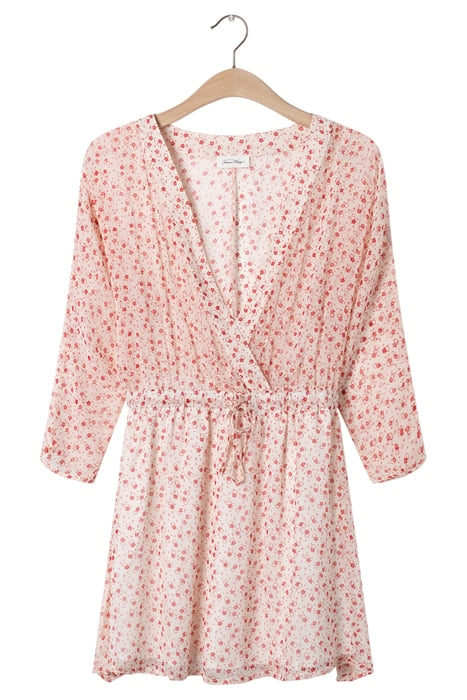 LOOSE LONG-SLEEVE PRINTED WRAP MINI DRESS ELISE 4