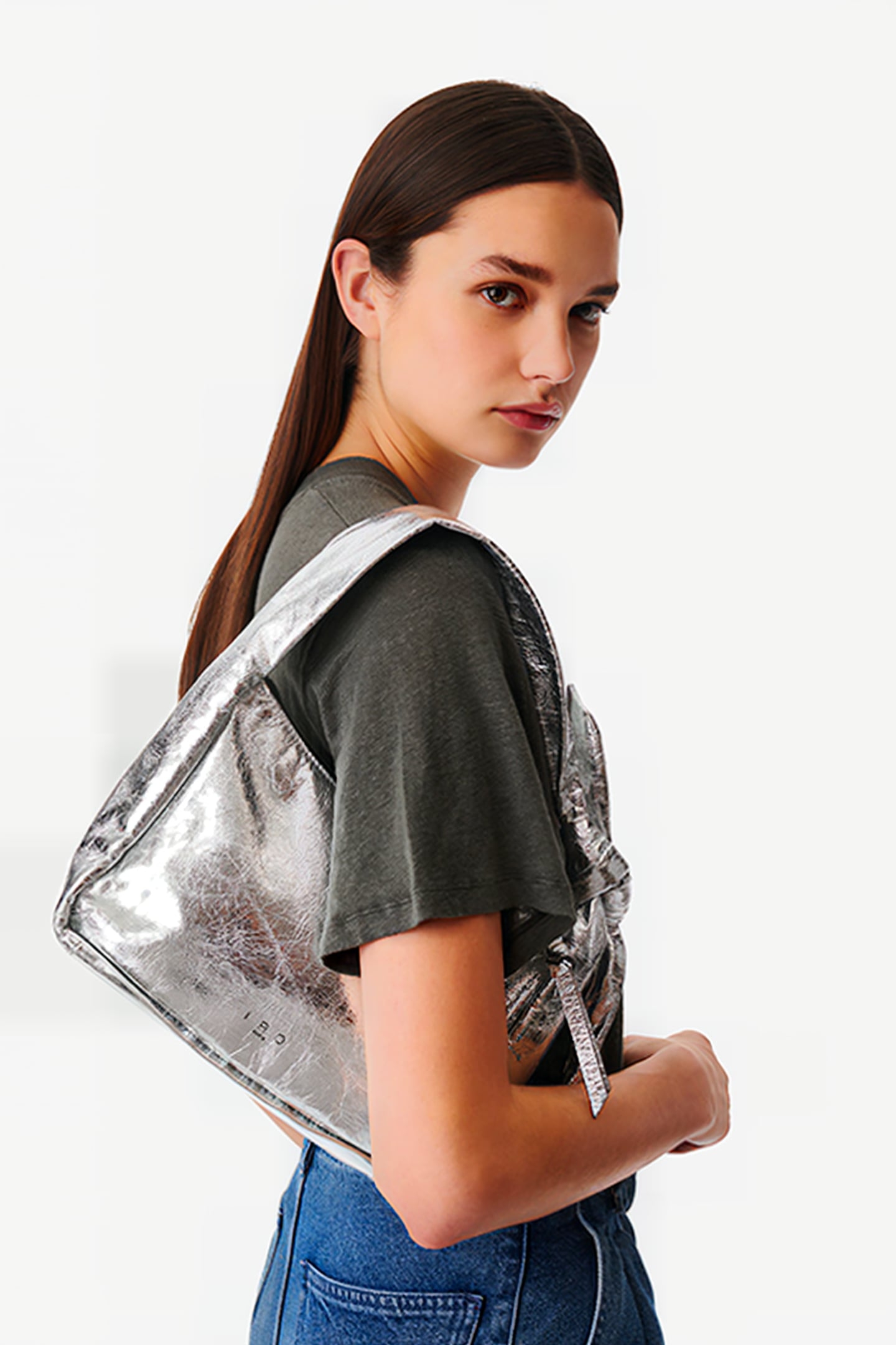 NOUE SHOULDER BAG IN SLV SILVER 2