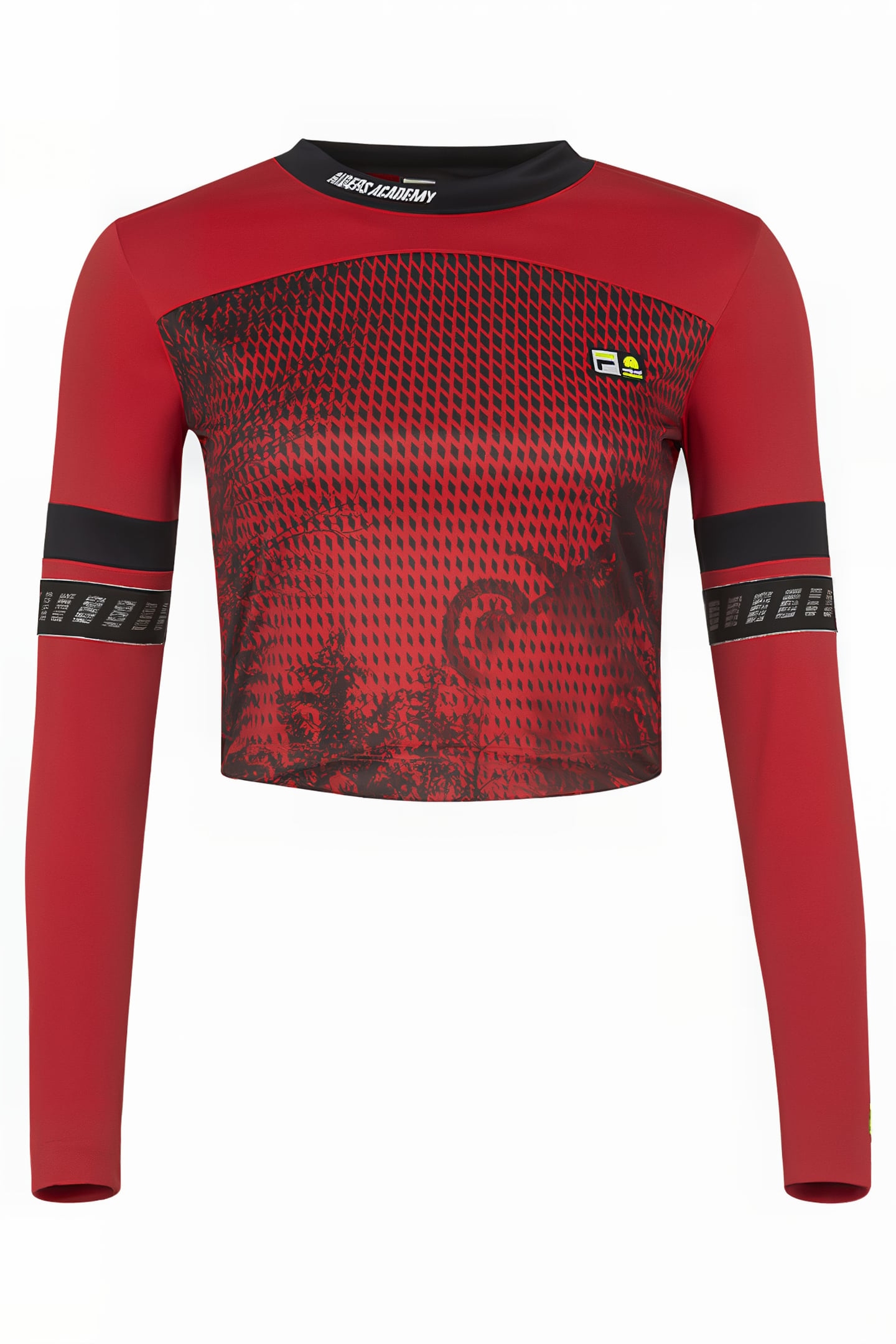 C27 CROPPED LONGSLEEVE TRUE RED-BLACK 1