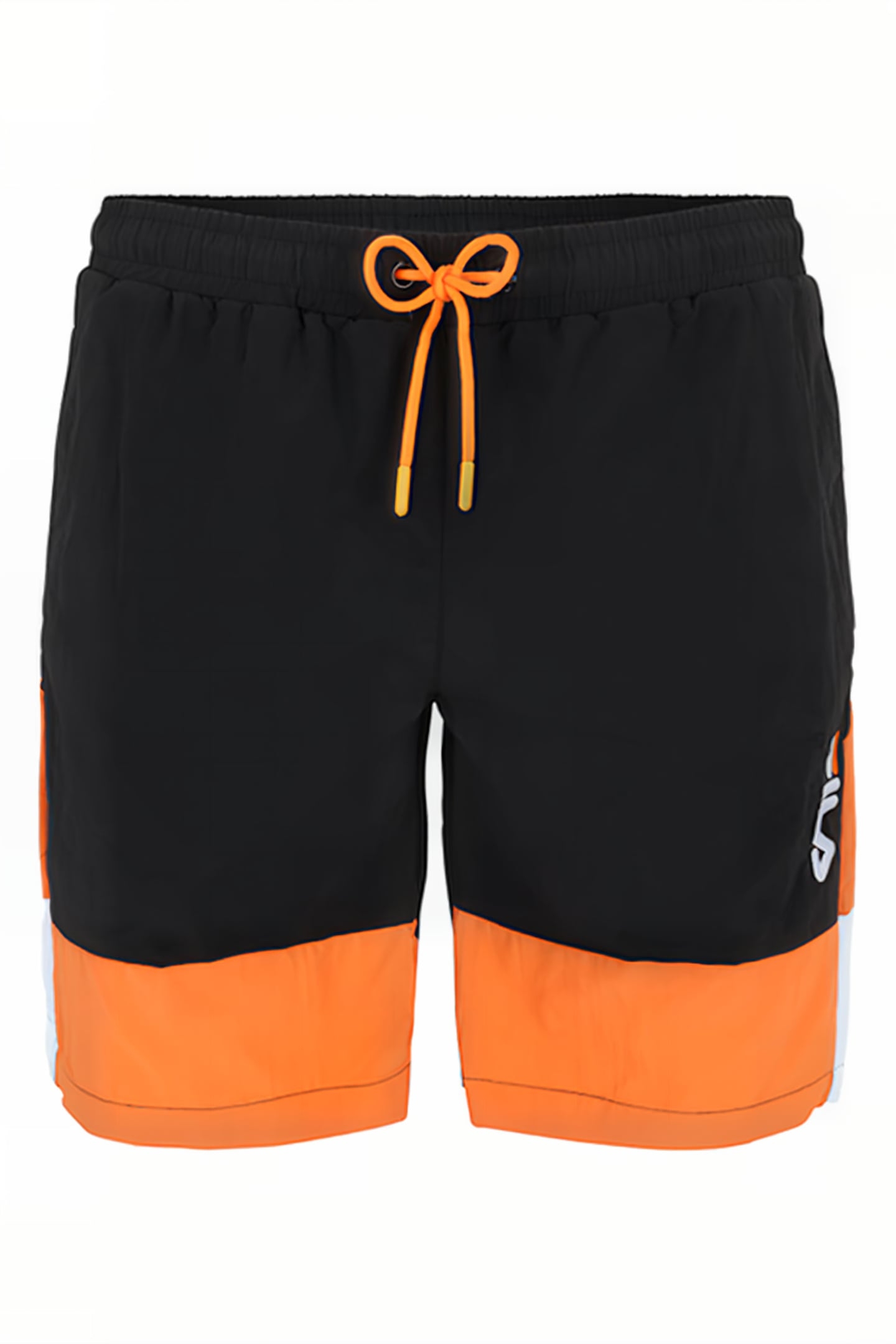 SCIACCA SWIM SHORTS BLACK-CELOSIA ORANGE-BRIGHT WHITE 4