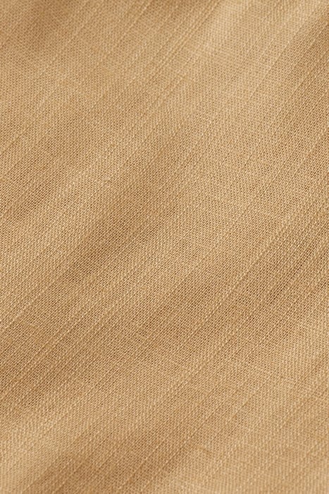 GIRLS CHECKED LINEN BLEND SHORTS SAND 3