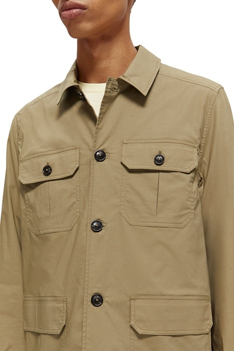 LIGHTWEIGHT POPLIN ARMY JACKET KHAKI 7