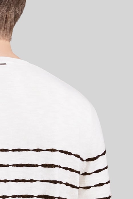 GESSO SWEATER WITH BLACK SAILOR STRIPES 6