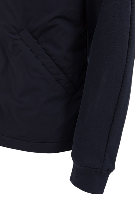 NAVY MIXED-FABRIC LIGHT PADDED JACKET 7