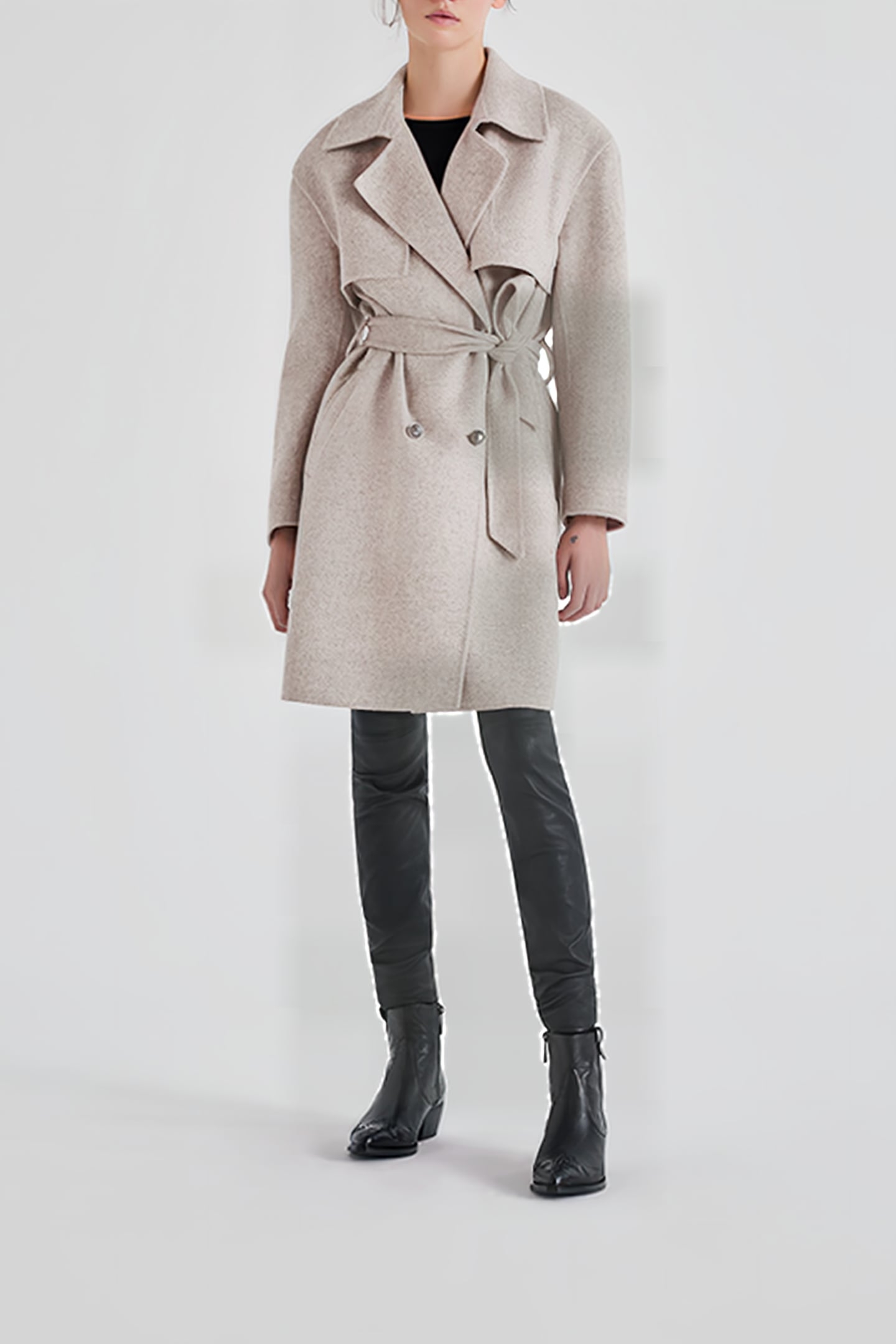 LIGHT TAUPE TRENCH COAT 3