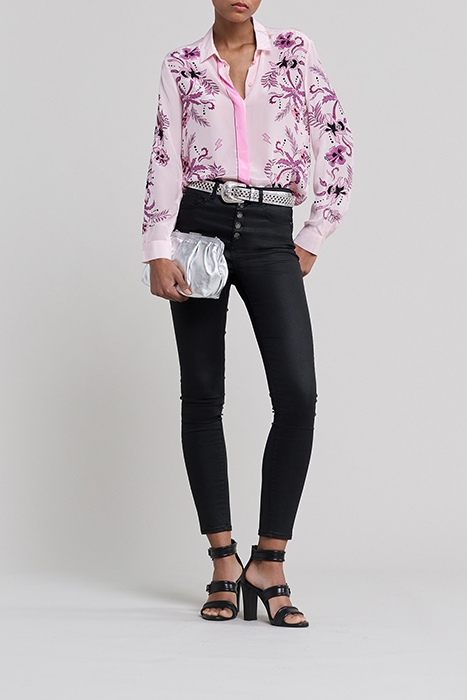 PINK SHIRT WITH FLOWER & PALM-TREE PRINT 3