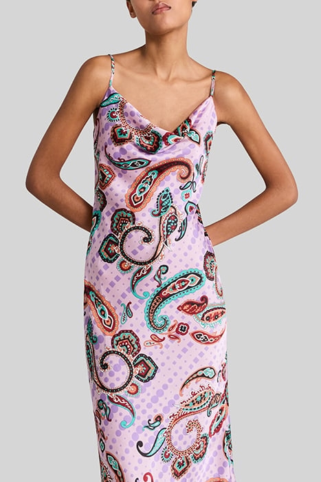 MARSHMALLOW RECYCLED DRESS WITH XL PAISLEY PRINT 4