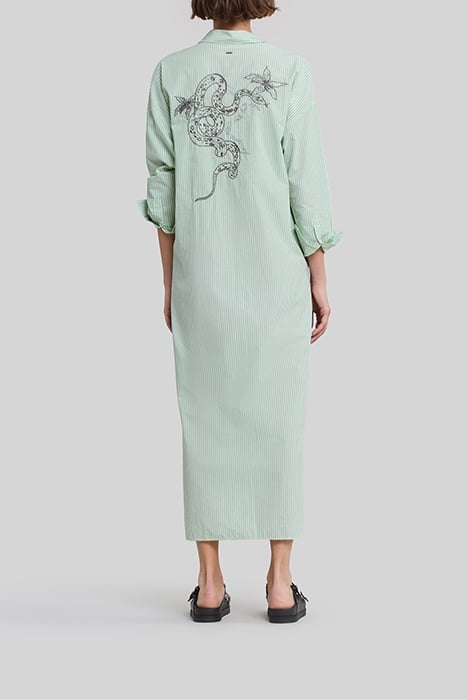 PISTACHIO STRIPED SHIRT WITH EMBROIDERED BACK 2