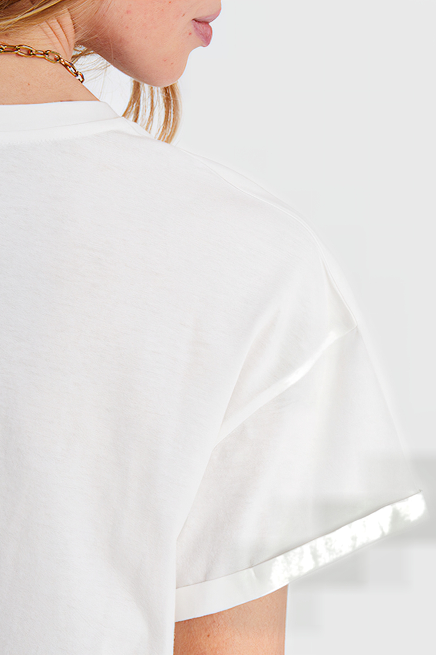 OFF-WHITE T-SHIRT, ROCK MINI-FLOWER & HEART IMAGE 4
